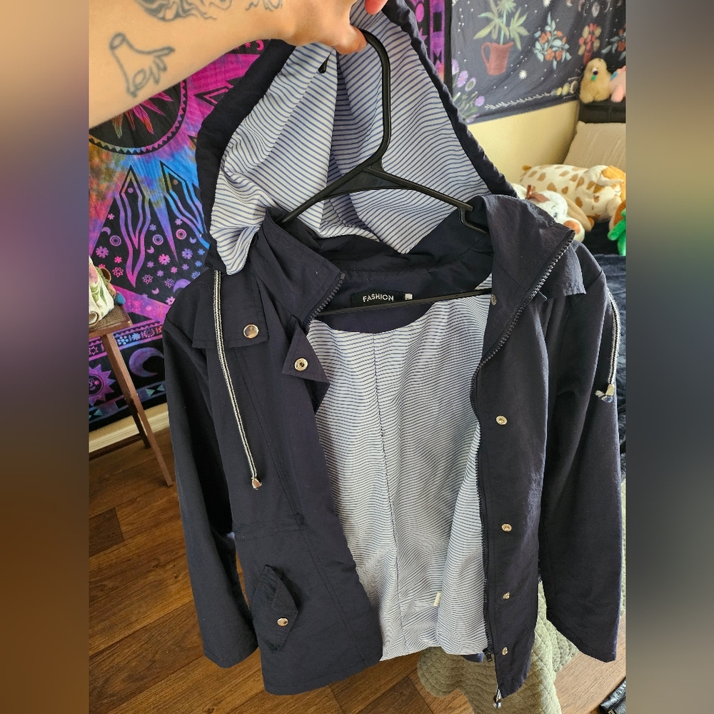 Rain Coat with Hood Women Travel Coats for Women Hood Windbreaker Anorak Jacket